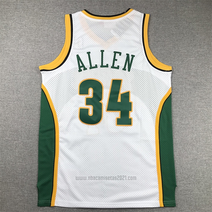 Camiseta Seattle SuperSonics Ray Allen #34 Mitchell & Ness 2006-07 Blanco